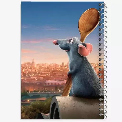 دفتر مشق 100 برگ خندالو طرح راتاتویی (Ratatouille) کد N2882