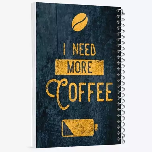 دفتر مشق 100 برگ خندالو طرح I Need More Coffee کد F1227