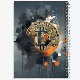 دفتر مشق 100 برگ خندالو طرح بیت کوین (Bitcoin) کد F1637