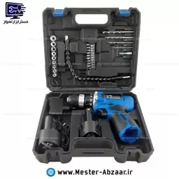 دریل پیچ گوشتی 12 ولت شارژی ویوارکس دو باتری همراه با کیف و ابزار با گارانتی مدل VIVAREX VR1210V-22A