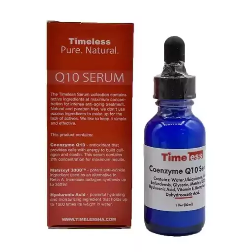 سرم بوتاکس قوی و هیالورونیک اسید تایملس قرمز Timeless Coenzyme Q10 30 میل