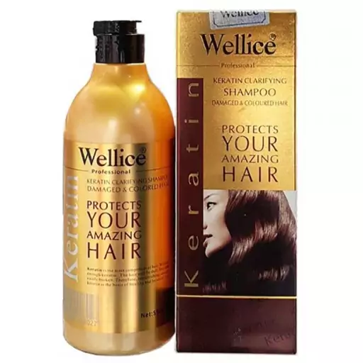 شامپو کراتین ویلایس مدل Wellice Keratin حجم 550 میل