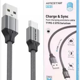 King Star کابل تبدیل USB به USB-C کینگ استار مدل K18C طول 1 متر