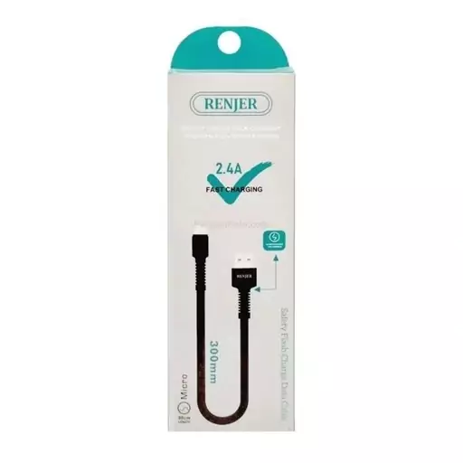 کابل پاوربانکی فست شارژ رنجر RENJER RJ-12 MicroUSB