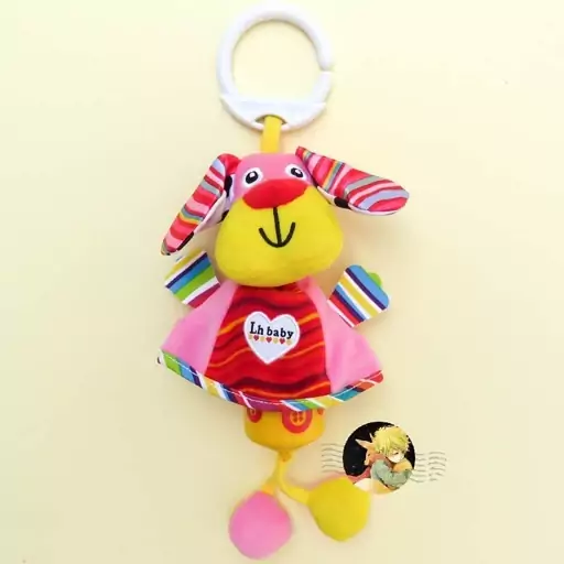 عروسک نوزاد و کودک صدادار پولیشی سگ LH Baby Plush Toys