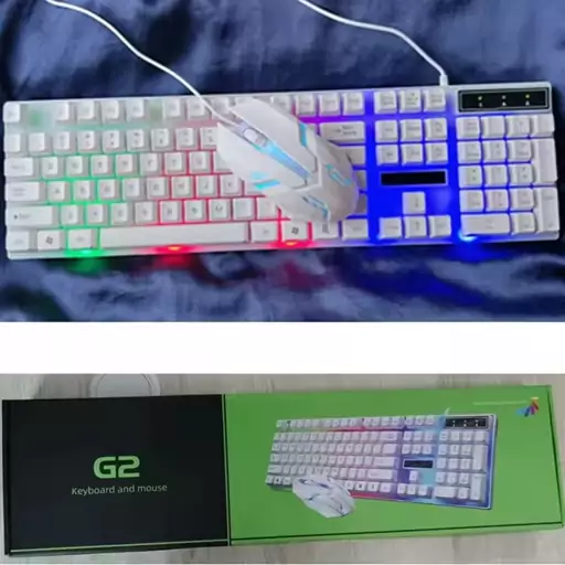 کیبورد و ماوس گیمینگ با نور پس زمینه RGB