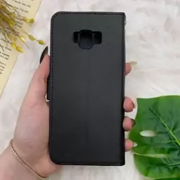 کیف گوشی Galaxy S8 Plus سامسونگ چرم مگنتی جاکارتی بند آویز دار محافظ لنز دار مشکی کد 95484