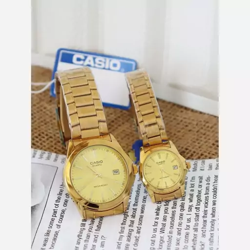 ست ساعت زنانه مردانه مارک کاسیو casio بند استیل