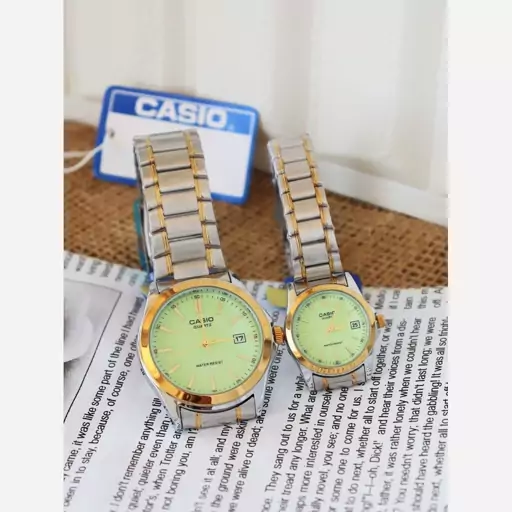 ست ساعت زنانه مردانه مارک کاسیو casio بند استیل