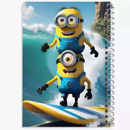 دفتر مشق 100 برگ خندالو طرح مینیون ها (Minions) کد N5012