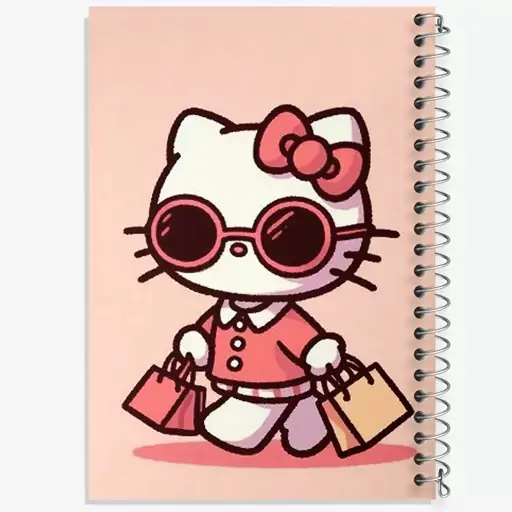 دفتر مشق 50 برگ خندالو طرح هلو کیتی (Hello Kitty) کد N1845