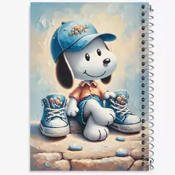 دفتر مشق 100 برگ خندالو طرح اسنوپی (Snoopy) کد N5138