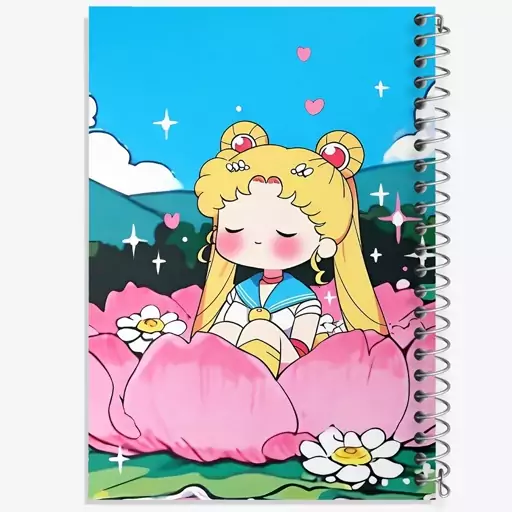 دفتر مشق 100 برگ خندالو طرح انیمه سیلور مون (Sailor Moon) کد N4997