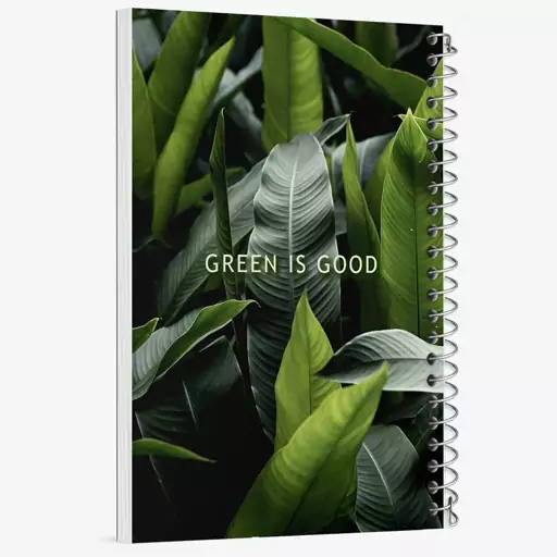 دفتر مشق 100 برگ خندالو طرح Green Is Good کد F5660