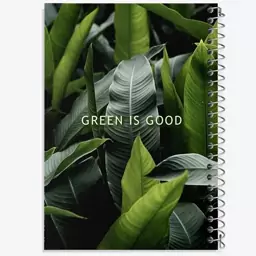 دفتر مشق 100 برگ خندالو طرح Green Is Good کد F5660