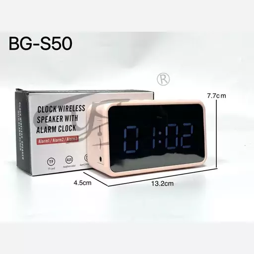 اسپیکر بلوتوثی مدل BG S50 ساعت دار