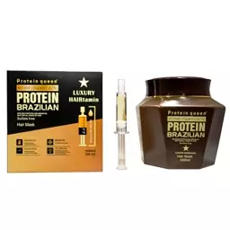 ماسک مو پروتئین کوئین مدل Protein Brazilian Luxury حجم 1000 میلی لیتر