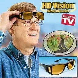 عینک ضد آفتاب و دید در شب دو قلو اچ دی ویژن اصل HD VISION ست دو تایی در هر پک 