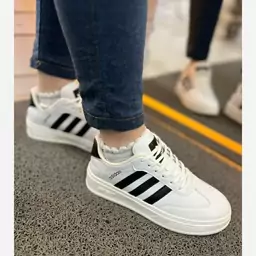 کتونی آدیداس سامبا مشکی سفید کرم زنانه دخترانه کفش ونس اسپرت اسپورت ادیداس ADIDAS SAMBA طبی کرمی شیک لژدار لژ دار راحت