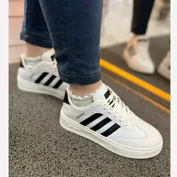 کتونی آدیداس سامبا مشکی سفید کرم زنانه دخترانه کفش ونس اسپرت اسپورت شصتنه ادیداس ADIDAS SAMBA طبی کرمی شیک لژدار لژ دار