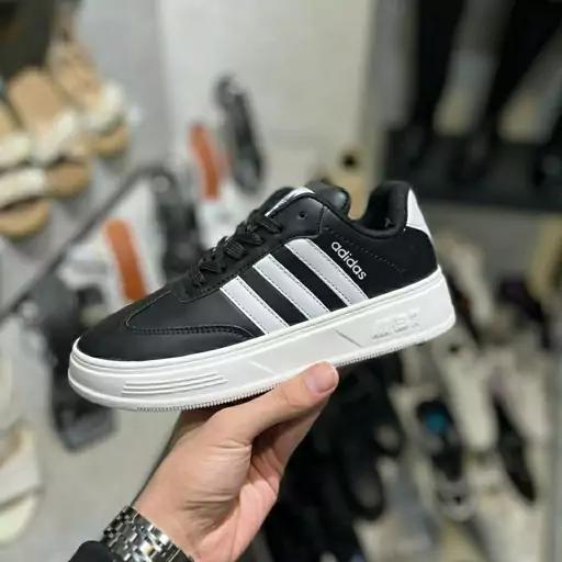 کتونی آدیداس سامبا مشکی سفید کرم زنانه دخترانه کفش ونس اسپرت اسپورت شصتنه ادیداس ADIDAS SAMBA طبی شیک لژدار لژ دار کرمی