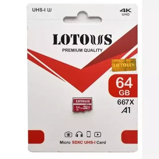 مموری کارت لوتوس ظرفیت 64 گیگابایت کارت حافظه 64 گیگ LOTOUS 