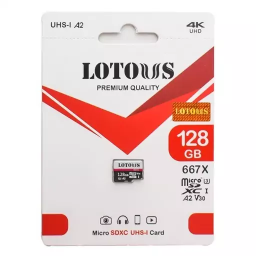 مموری کارت لوتوس ظرفیت 128 گیگابایت کارت حافظه 128 گیگ LOTOUS 