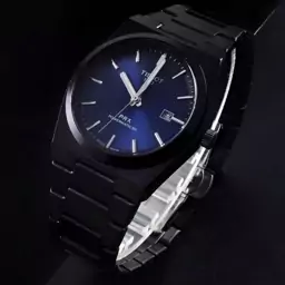 ساعت مچی مرداته تیسوتTissot بند استیل مشکی صفحه نمایش سورمه ایی شیک کد 9109