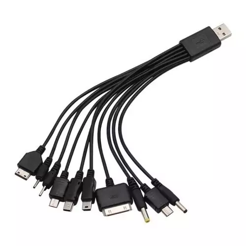 کابل شارژر USB چند منظوره یک به ده - تبدیل اختاپوسی