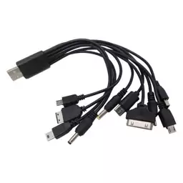 کابل شارژر USB چند منظوره یک به ده - تبدیل اختاپوسی