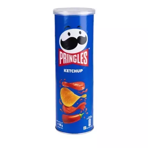 چیپس پرینگلز آبی با طعم کچاپ باکس 3عددی 165 گرمی pringles