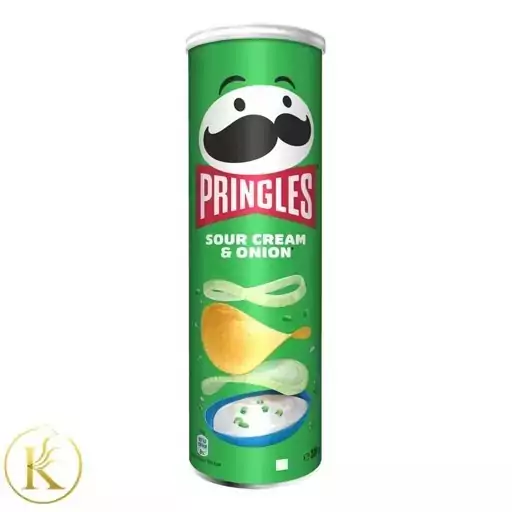 چیپس پرینگلز سبز با طعم پیاز و خامه(باکس 3عددی  165 گرمی pringles