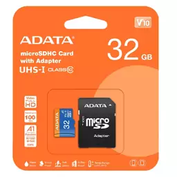 مموری میکرو MICRO SD ای دیتا ADATA مدلV10 U1 A1 100MB/s ظرفیت 32 گیگابایت