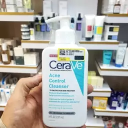 ژل شوینده صورت ضد جوش سراوه مخصوص پوست های چرب و مستعد آکنه Acne Control Cleanser