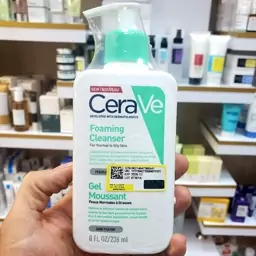 فوم شستشو صورت پوست نرمال تا چرب سراوی CeraVe Foaming Cleanser ،حجم 236 میلی لیتر