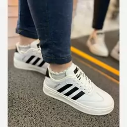 کتونی آدیداس سامبا مشکی سفید کرم زنانه دخترانه کفش ونس اسپرت اسپورت ادیداس ADIDAS SAMBA طبی کرمی شیک لژدار لژ دار رانینگ