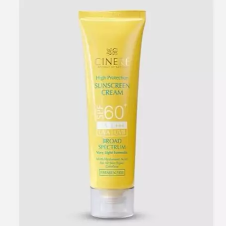 کرم ضد آفتاب +SPF60 بدون رنگ مناسب انواع پوست سینره 50میلی