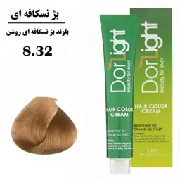 رنگ موی گیاهی دورلایت شماره 8،32 بژ نسکافه ای 