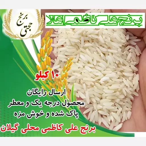 برنج علی کاظمی درجه 1 و معطر (10 کیلویی) ارسال رایگان