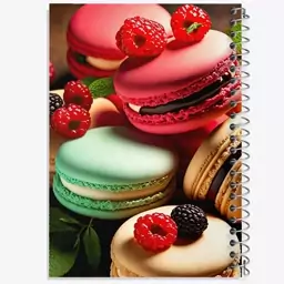 دفتر مشق 100 برگ خندالو طرح ماکارون (Macaron) کد F5927