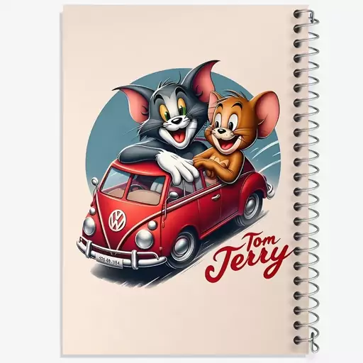 دفتر مشق 100 برگ خندالو طرح تام و جری (Tom and Jerry) کد F7098