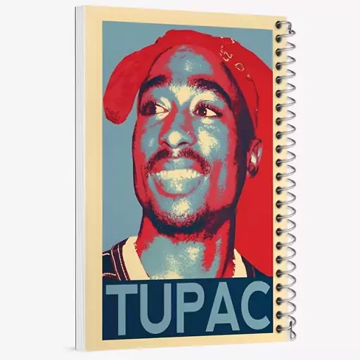 دفتر مشق 100 برگ خندالو طرح توپاک (Tupac) کد F6483