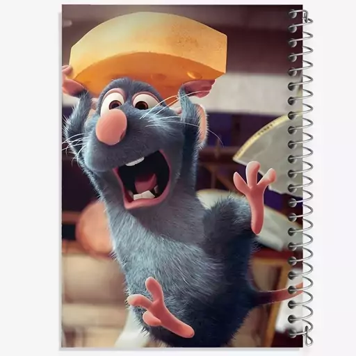 دفتر مشق 100 برگ خندالو طرح موش سرآشپز (Ratatouille) کد F8329