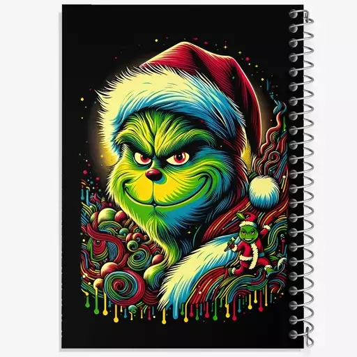 دفتر مشق 100 برگ خندالو طرح گرینچ (Grinch) کد F8087