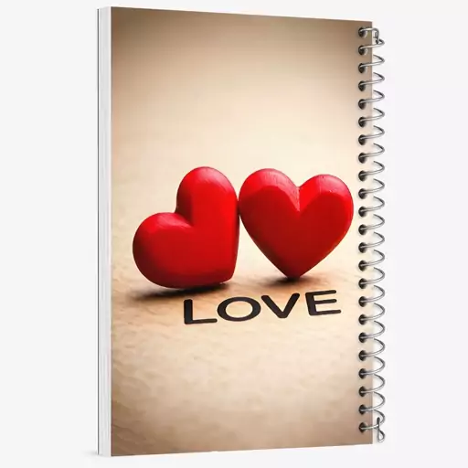 دفتر مشق 100 برگ خندالو طرح قلب (Love) کد F7704