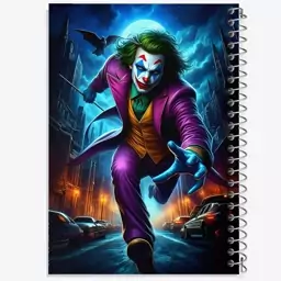 دفتر مشق 100 برگ خندالو طرح جوکر (Joker) کد F8081