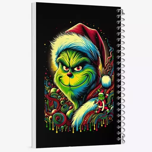 دفتر مشق 100 برگ خندالو طرح گرینچ (Grinch) کد F8087