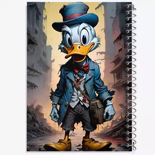 دفتر مشق 100 برگ خندالو طرح دانلد داک (Donald Duck) کد F8485