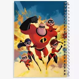 دفتر مشق 100 برگ خندالو طرح شگفت انگیزان (The Incredibles) کد N3788