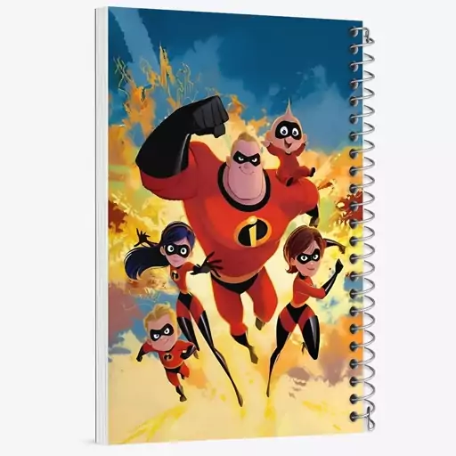 دفتر مشق 100 برگ خندالو طرح شگفت انگیزان (The Incredibles) کد N3788